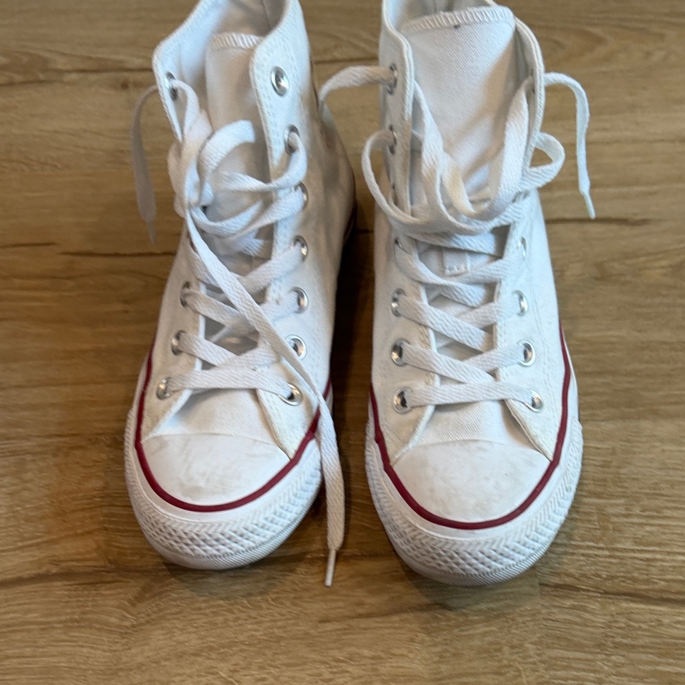 Converse White High-Top Sneakers - Women 7